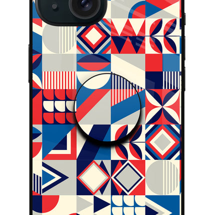 Colorful Pattern iPhone 15 Plus Glass Case