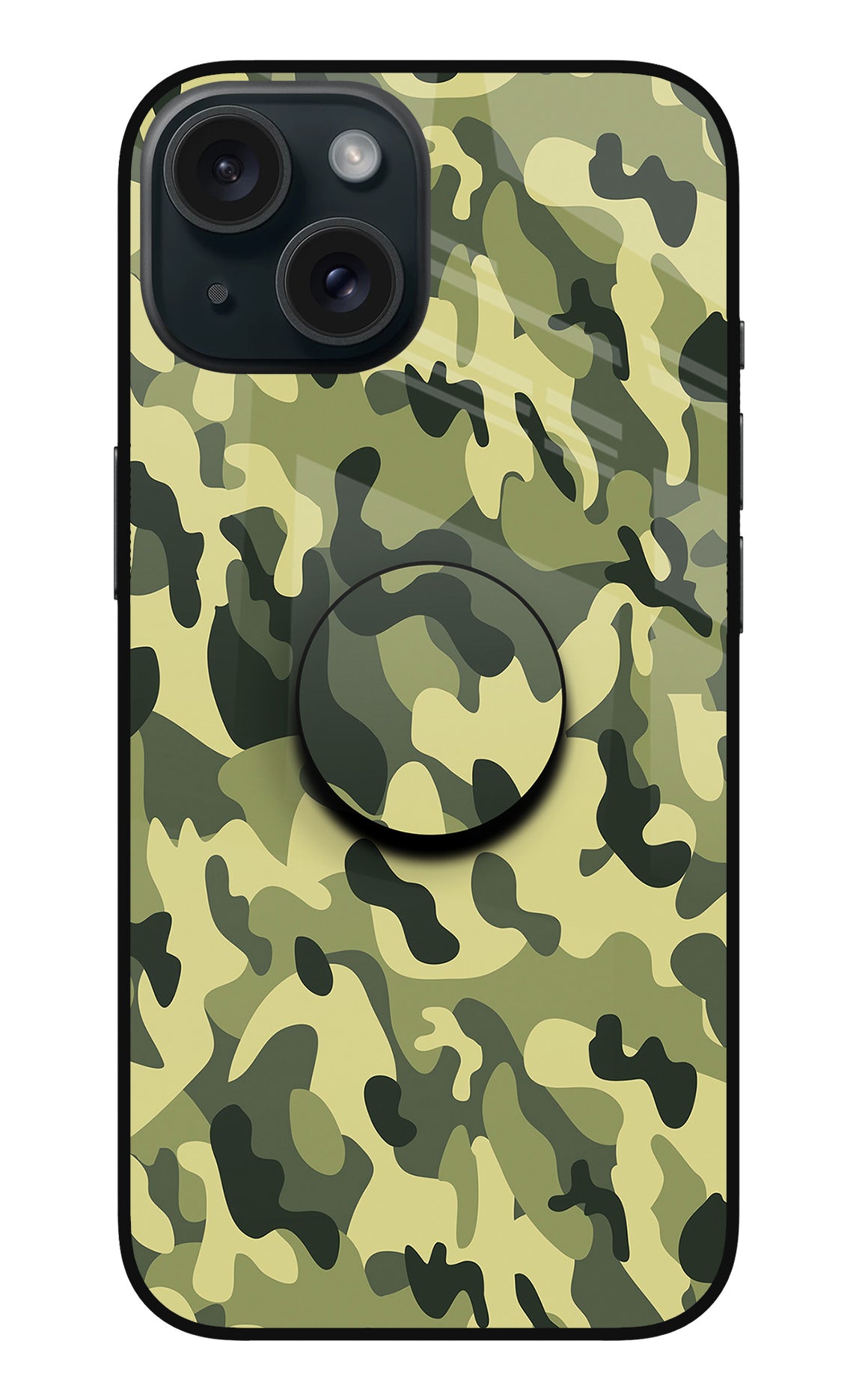 Camouflage iPhone 15 Plus Pop Case