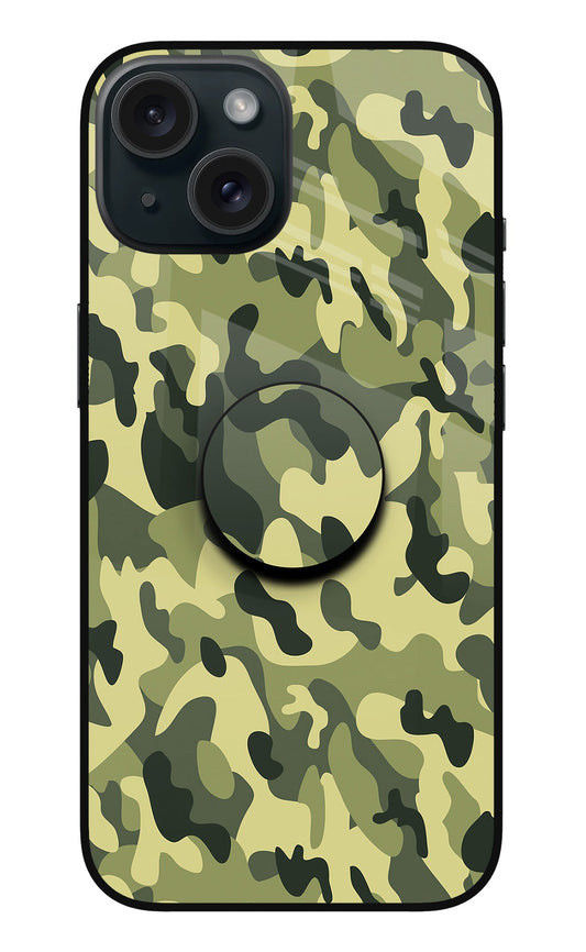 Camouflage iPhone 15 Plus Glass Case