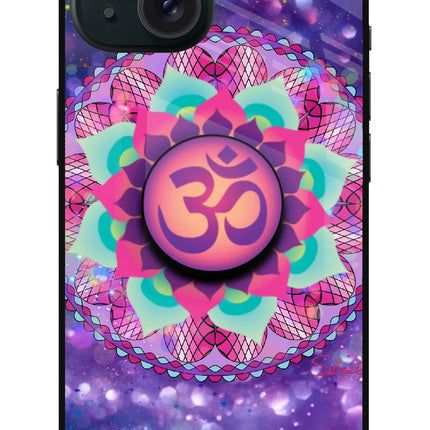 Om Purple iPhone 15 Plus Pop Case by Casekaro