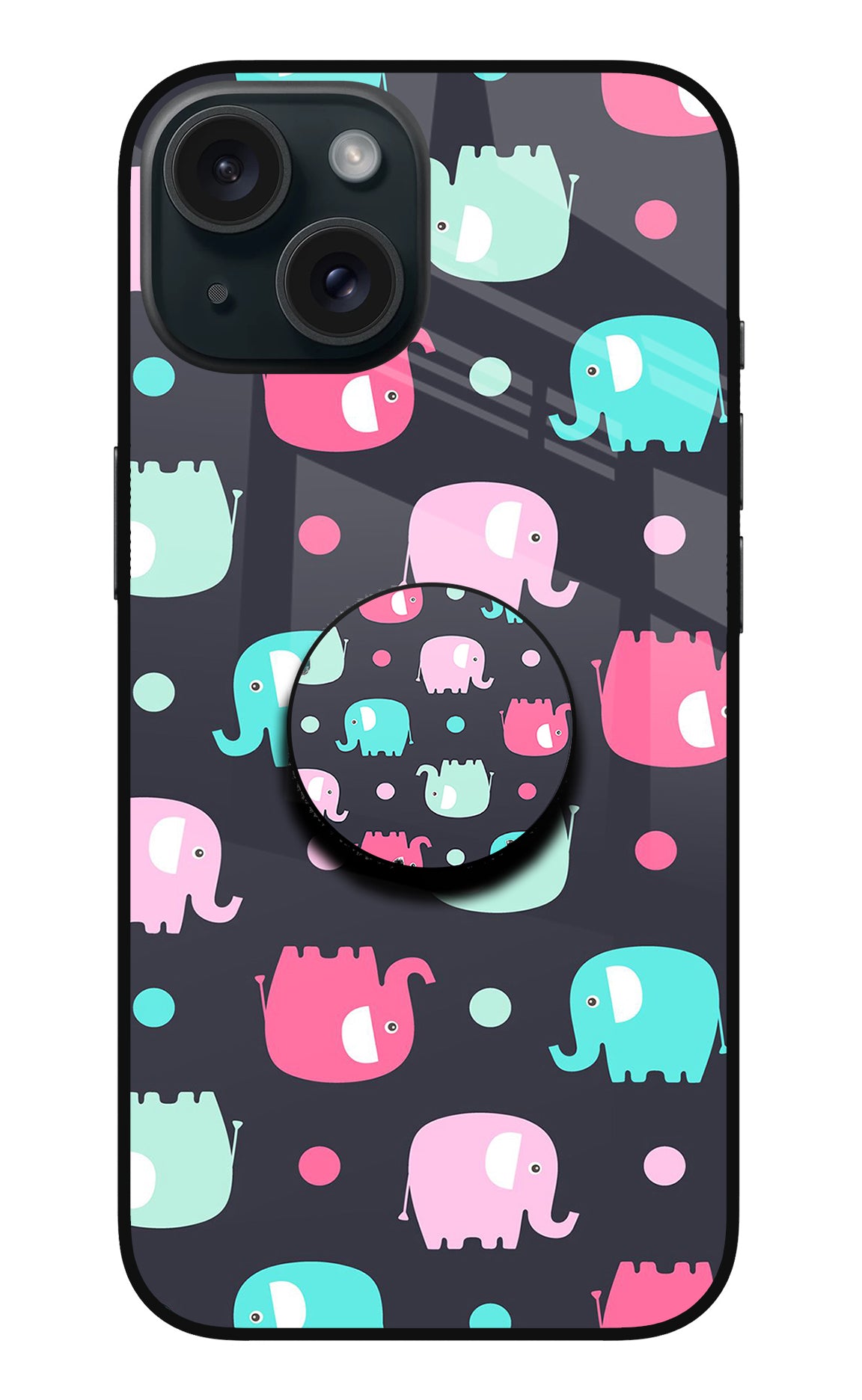 Baby Elephants iPhone 15 Plus Pop Case