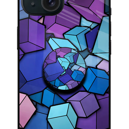Cubic Abstract iPhone 15 Plus Glass Case