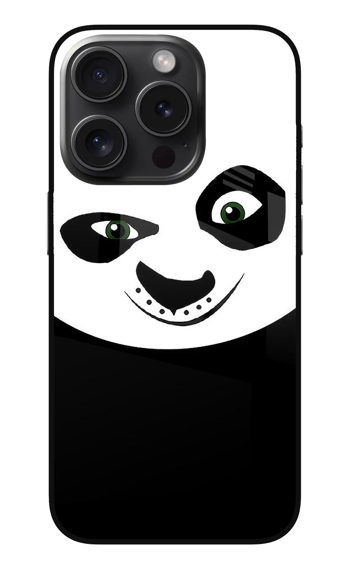 Panda iPhone 15 Pro Glass Case Back Cover by Casekaro