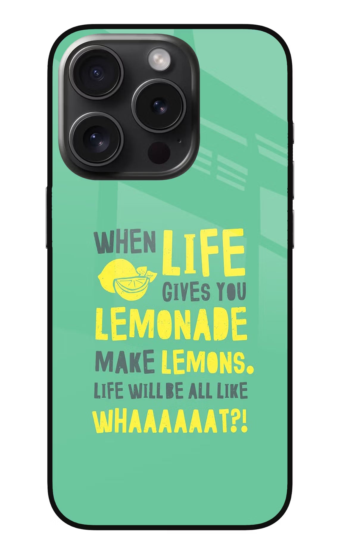 Quote iPhone 15 Pro Glass Case Back Cover by Casekaro