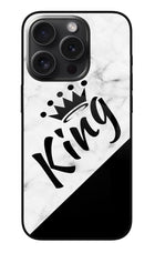 King iPhone 15 Pro Glass Case Back Cover by Casekaro