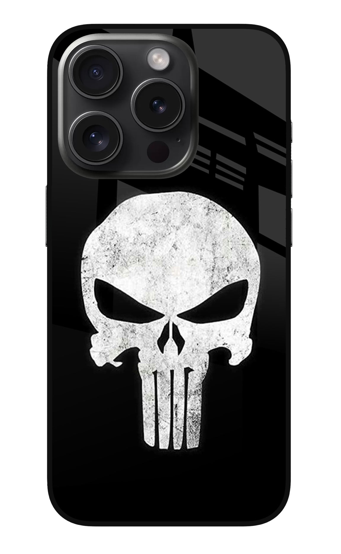 Punisher Skull iPhone 15 Pro Glass Case