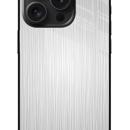 Wooden Grey Texture iPhone 15 Pro Glass Case Back Cover by Casekaro