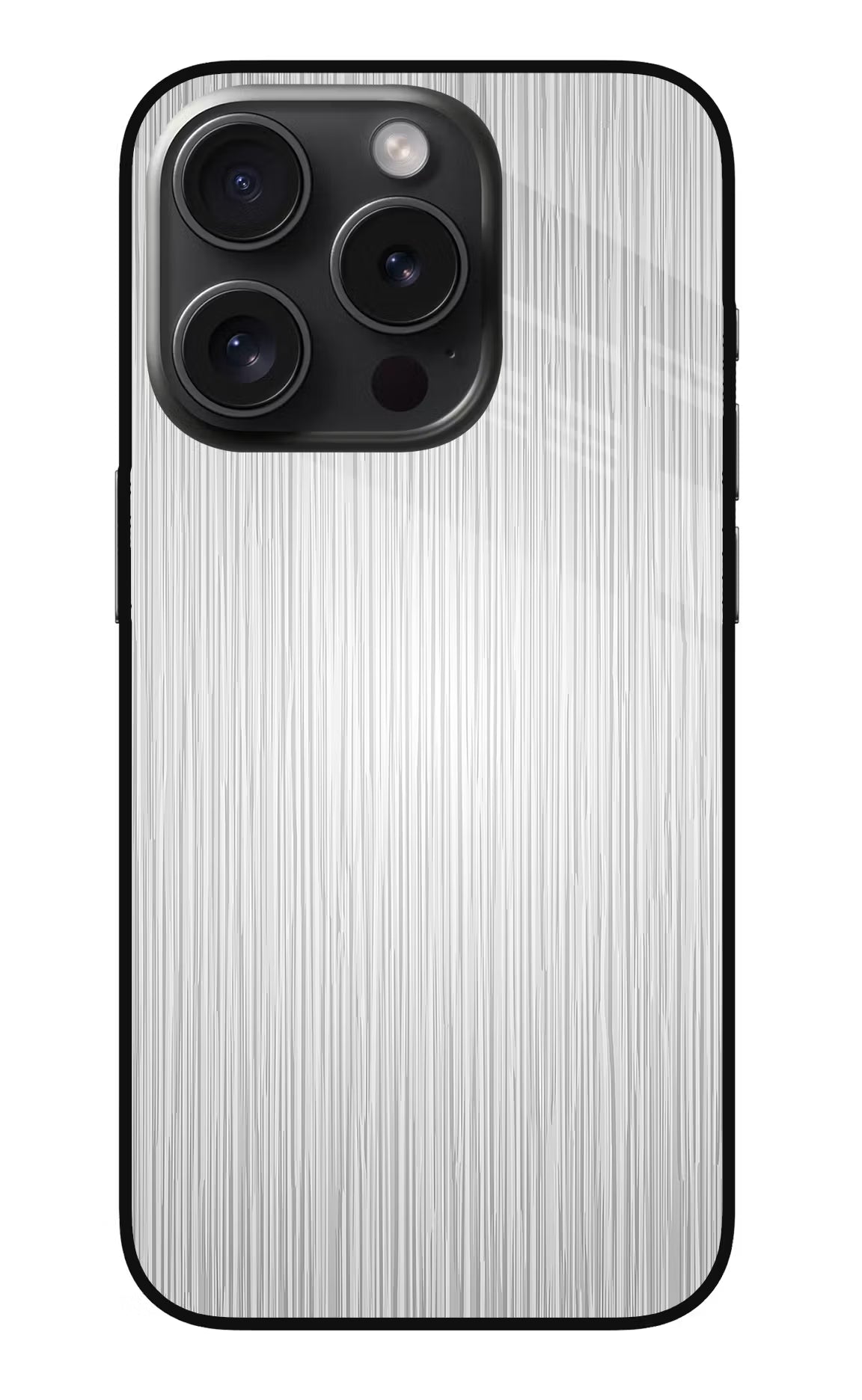 Wooden Grey Texture iPhone 15 Pro Glass Case Back Cover by Casekaro