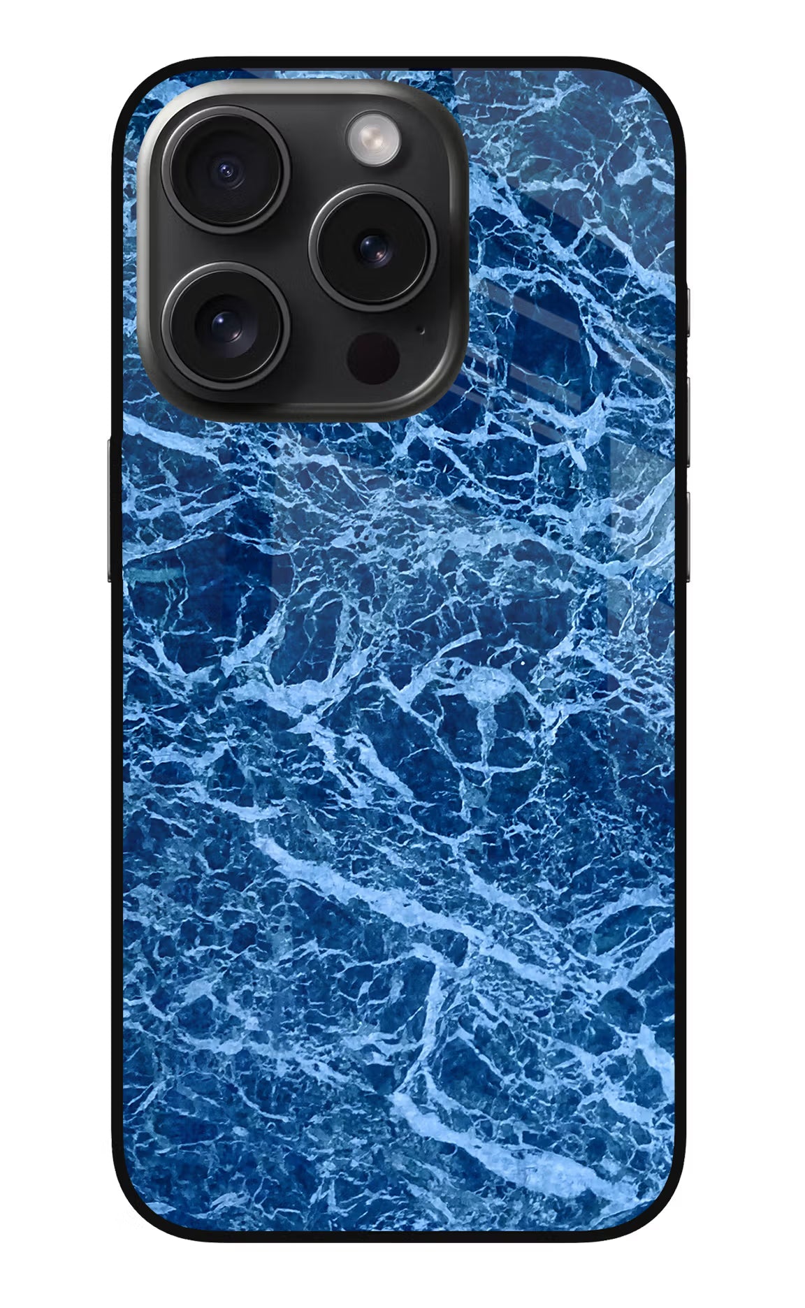 Blue Marble iPhone 15 Pro Glass Case Back Cover by Casekaro