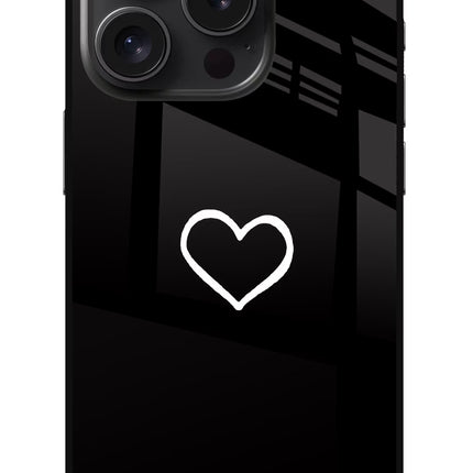 Heart iPhone 15 Pro Glass Case Back Cover by Casekaro