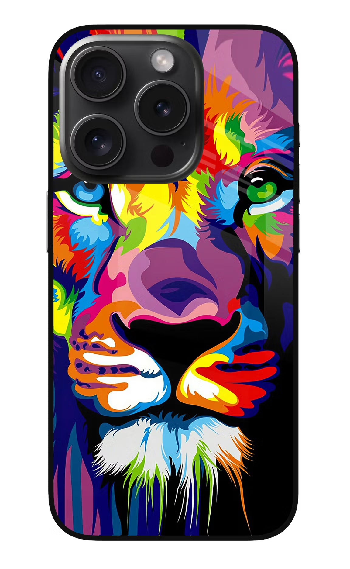Lion iPhone 15 Pro Glass Case Back Cover by Casekaro