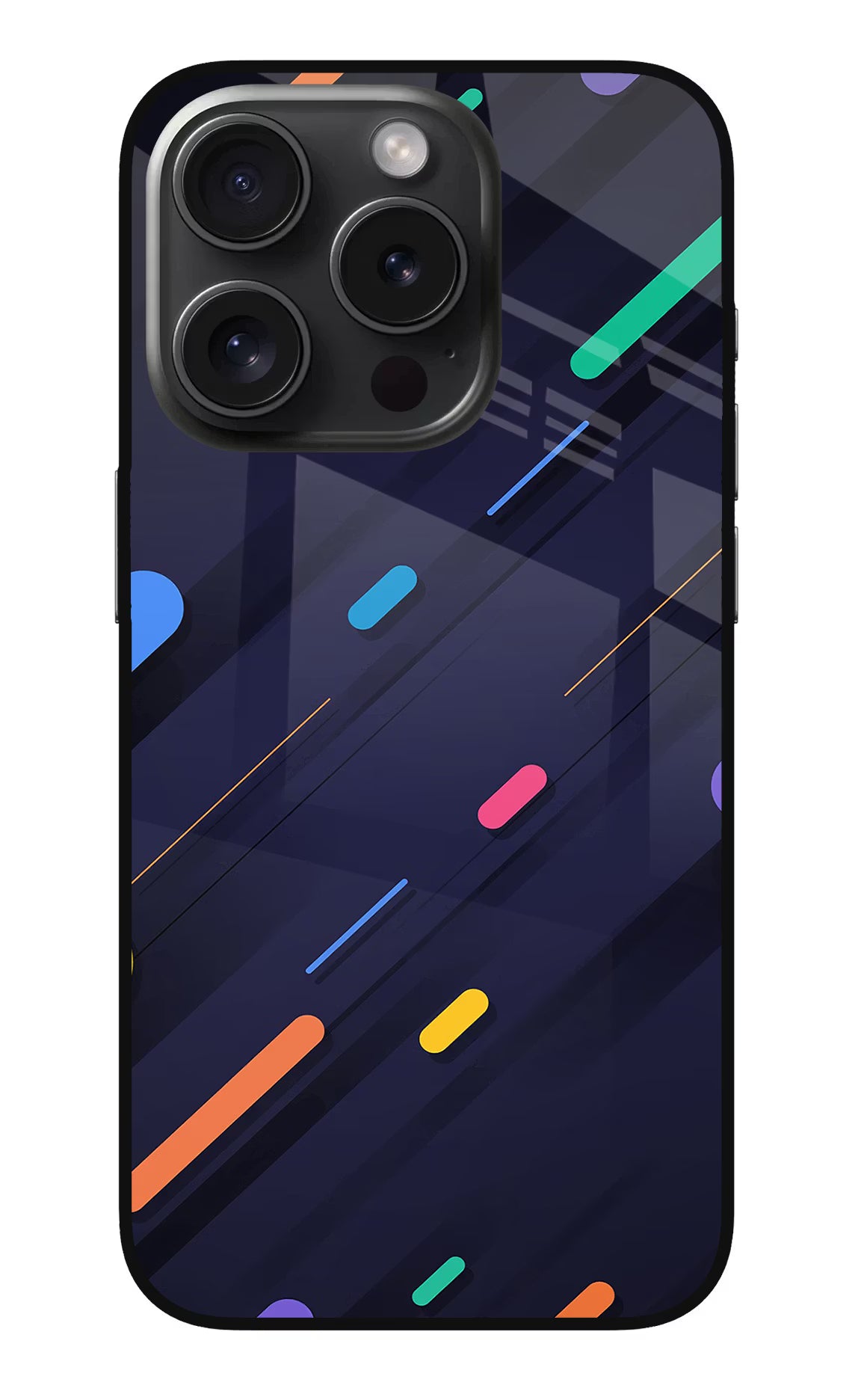 Abstract Design iPhone 15 Pro Glass Case