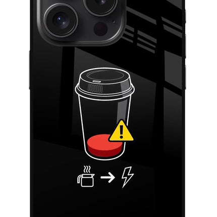 Coffee iPhone 15 Pro Glass Case Back Cover by Casekaro