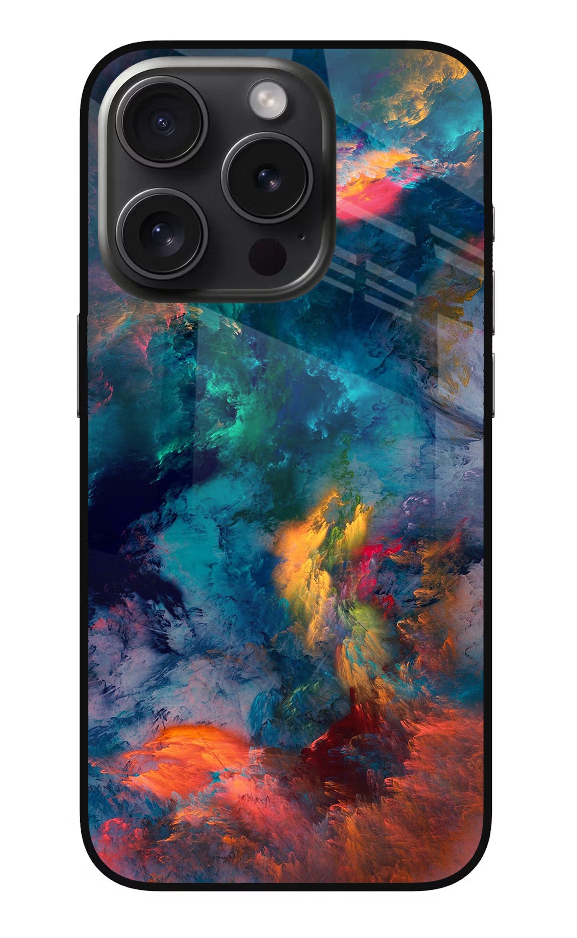 Artwork Paint iPhone 15 Pro Glass Case Back Cover by Casekaro