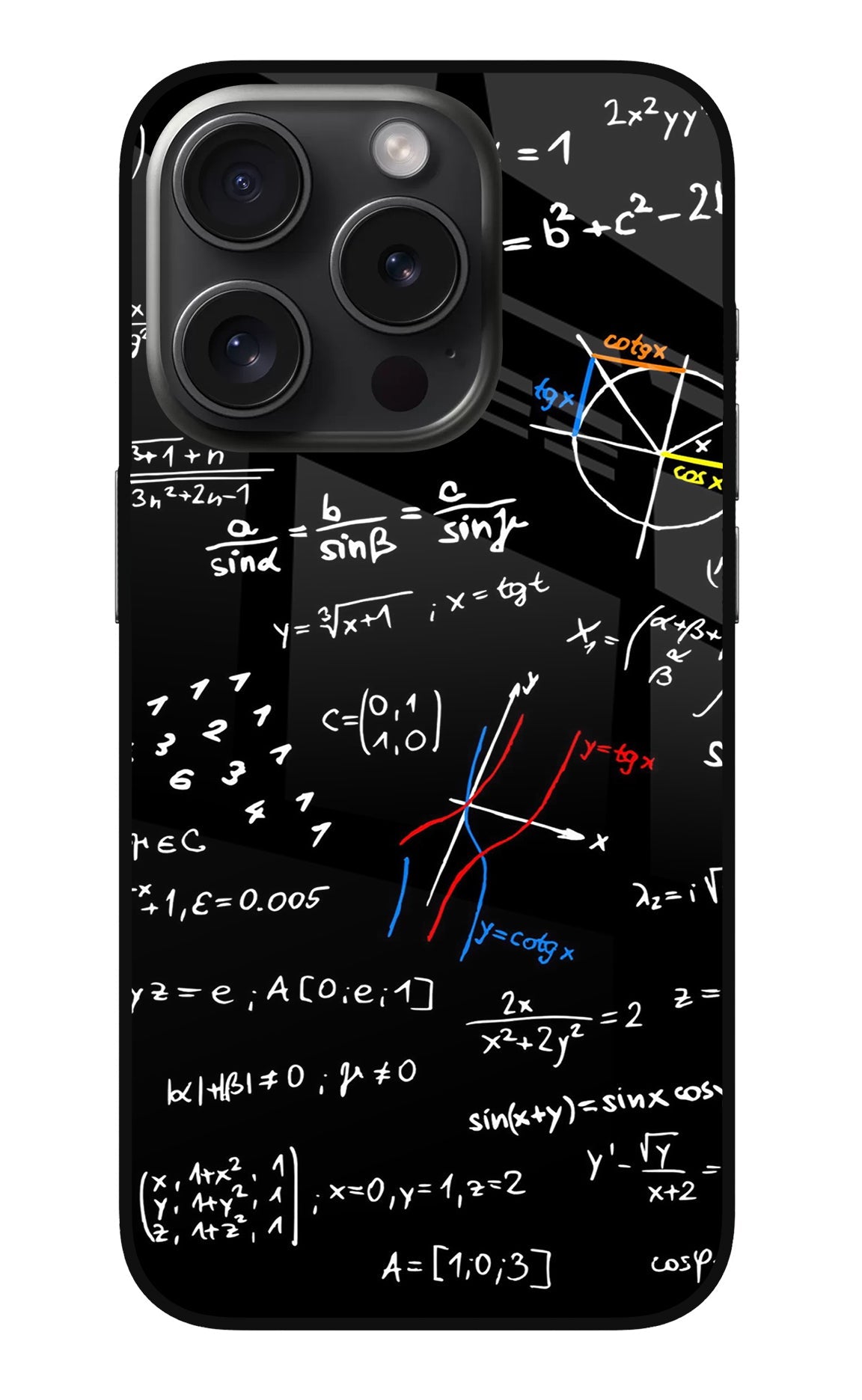 Mathematics Formula iPhone 15 Pro Glass Case