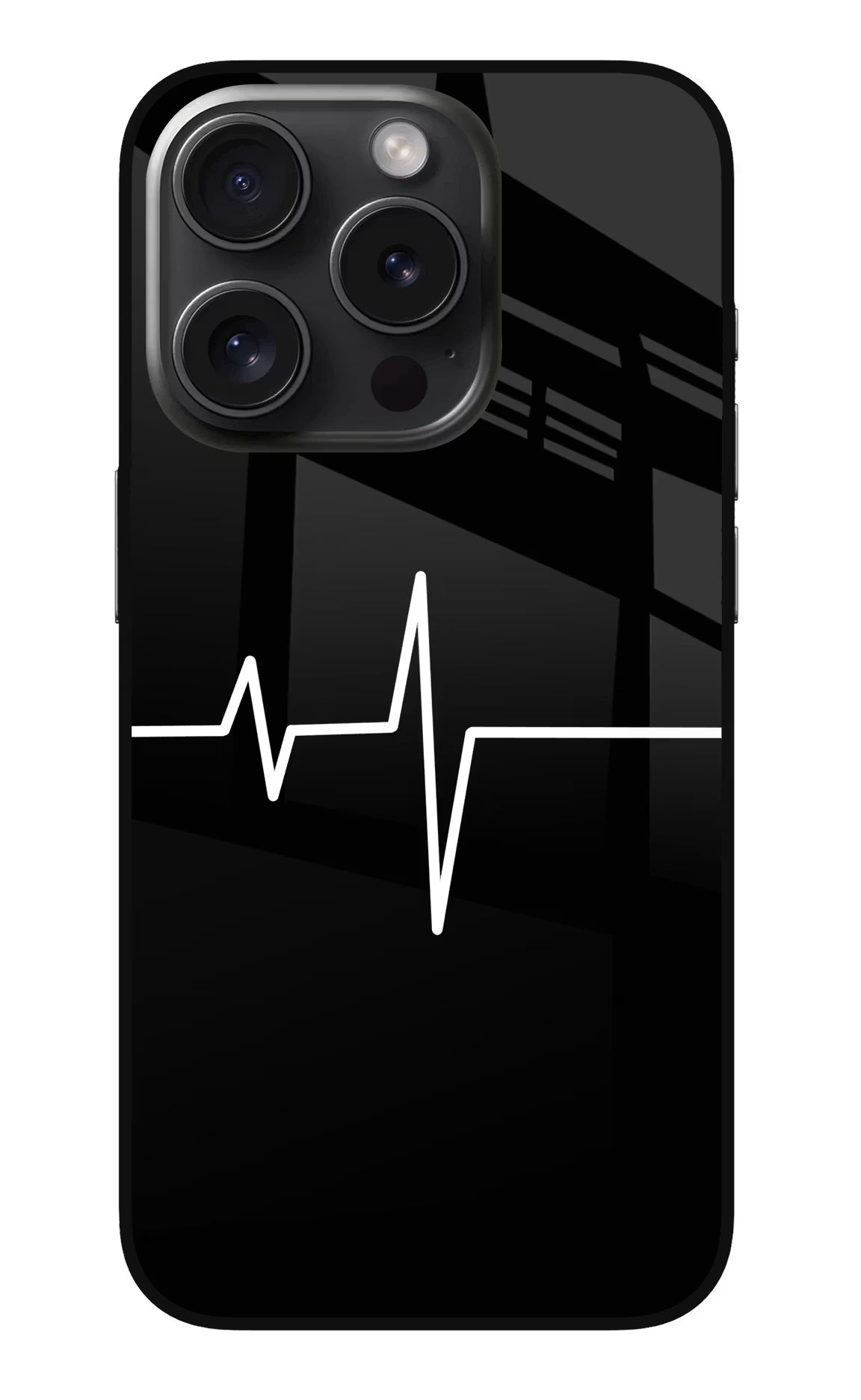 Heart Beats iPhone 15 Pro Glass Case Back Cover by Casekaro