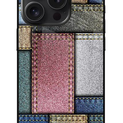 Multicolor Jeans iPhone 15 Pro Glass Case