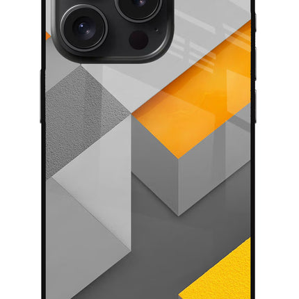 Abstract iPhone 15 Pro Glass Case Back Cover by Casekaro