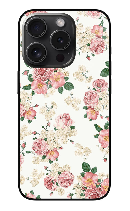 Flowers iPhone 15 Pro Glass Case