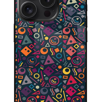 Geometric Abstract iPhone 15 Pro Glass Case