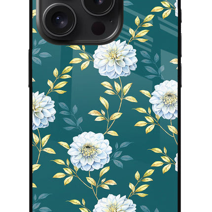 Flowers iPhone 15 Pro Glass Case Back Cover by Casekaro