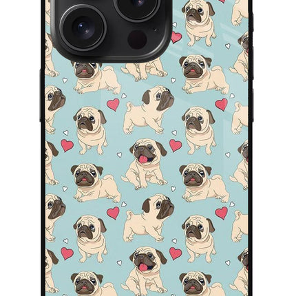 Pug Dog iPhone 15 Pro Glass Case