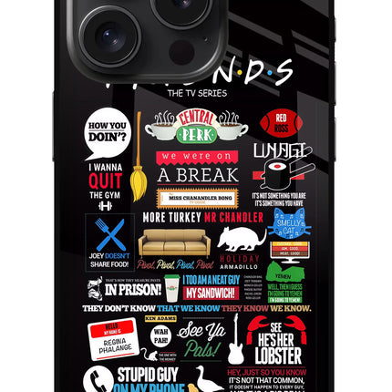 FRIENDS iPhone 15 Pro Glass Case Back Cover by Casekaro