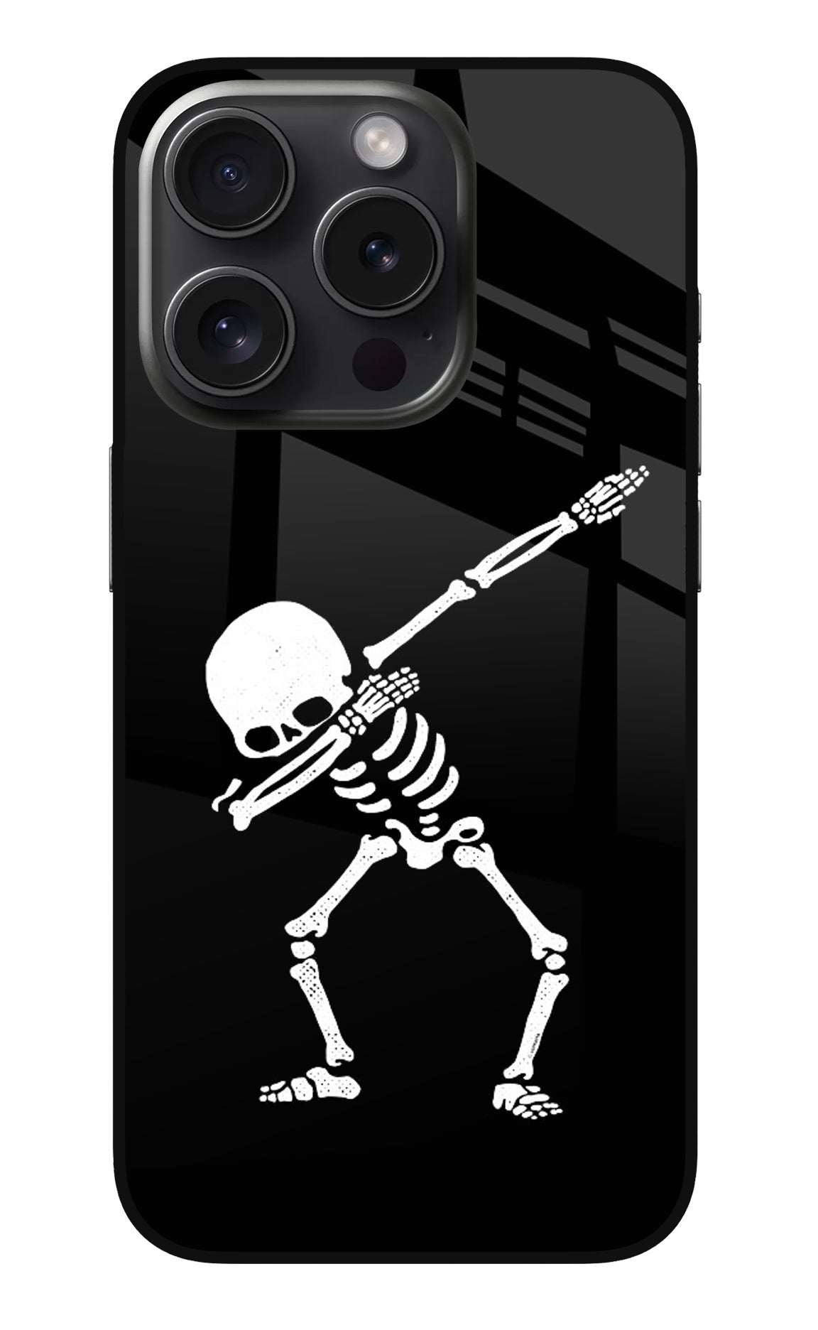 Dabbing Skeleton Art iPhone 15 Pro Back Cover