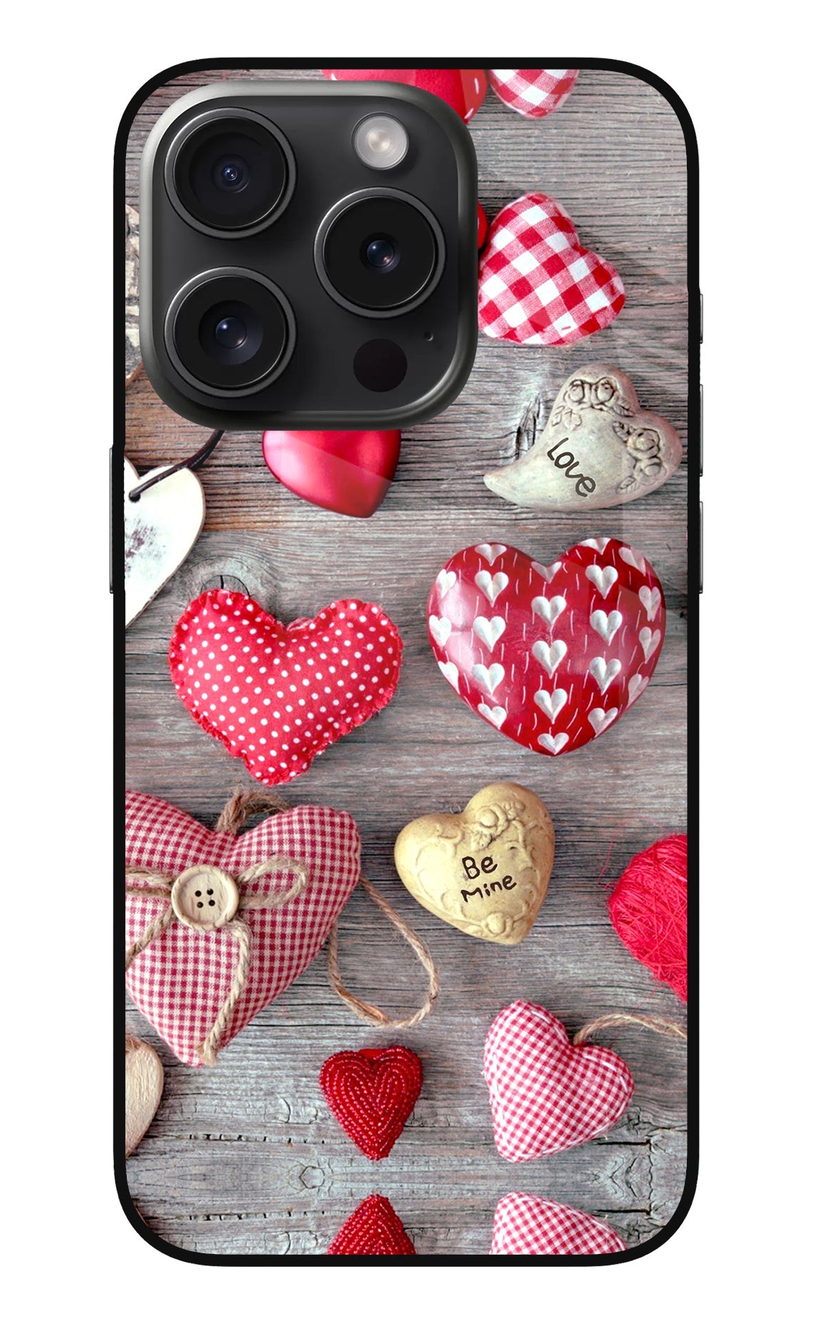 Love Wallpaper iPhone 15 Pro Glass Case