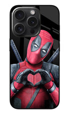 Deadpool iPhone 15 Pro Glass Case Back Cover by Casekaro