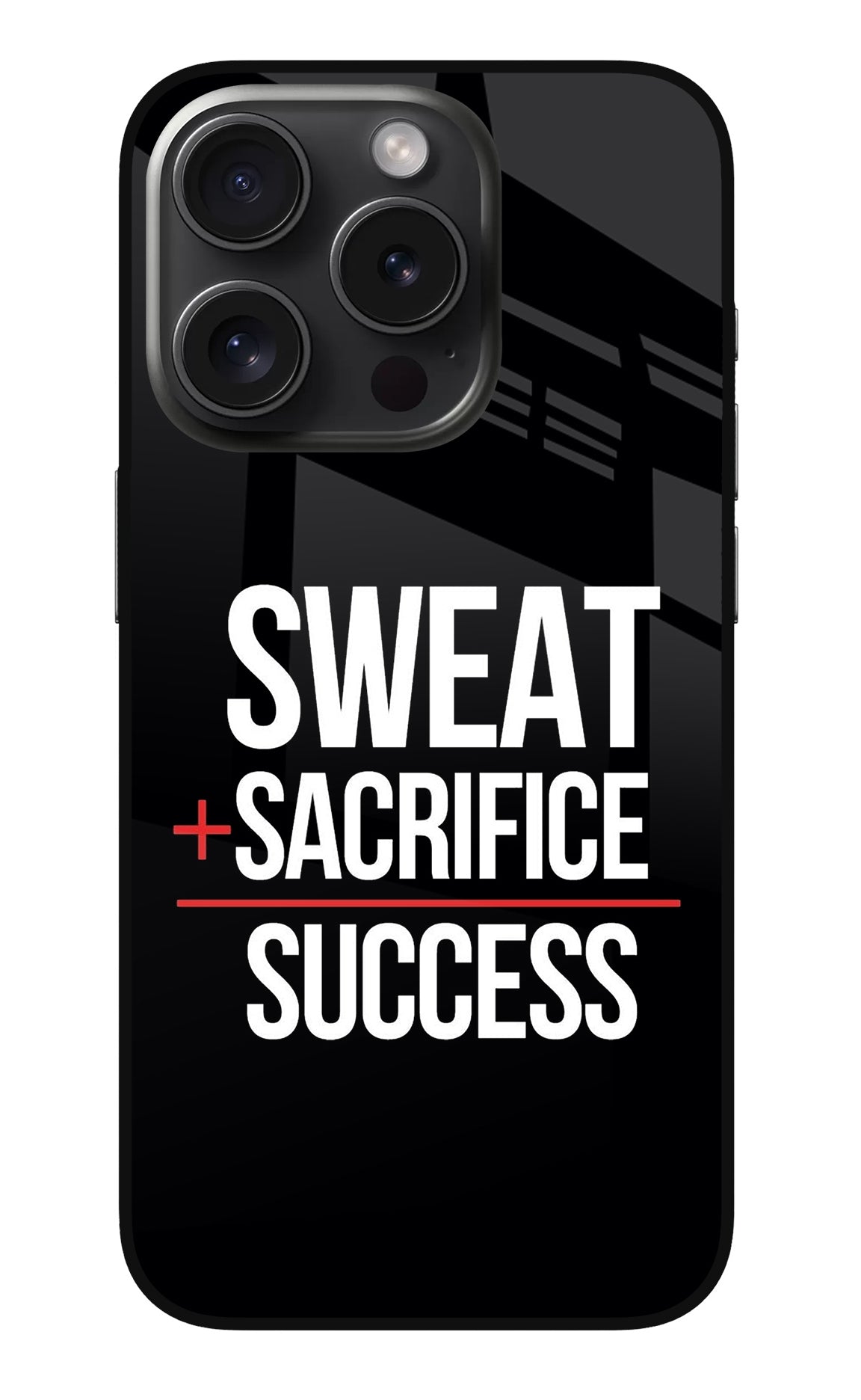 Sweat Sacrifice Success iPhone 15 Pro Back Cover