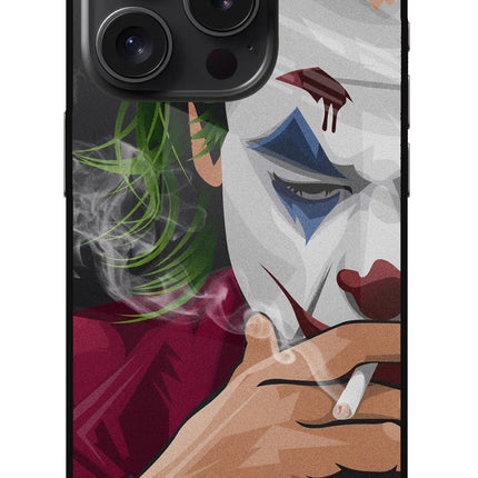 Joker Smoking iPhone 15 Pro Glass Case Back Cover by Casekaro