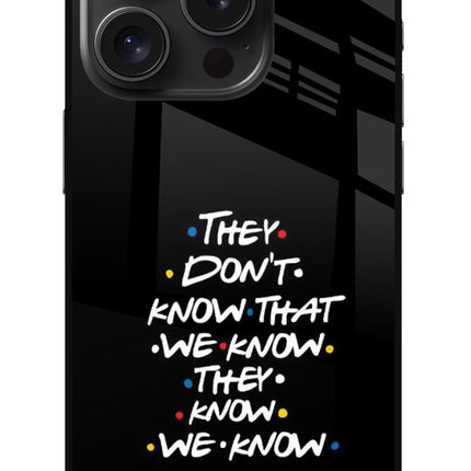 FRIENDS Dialogue iPhone 15 Pro Glass Case