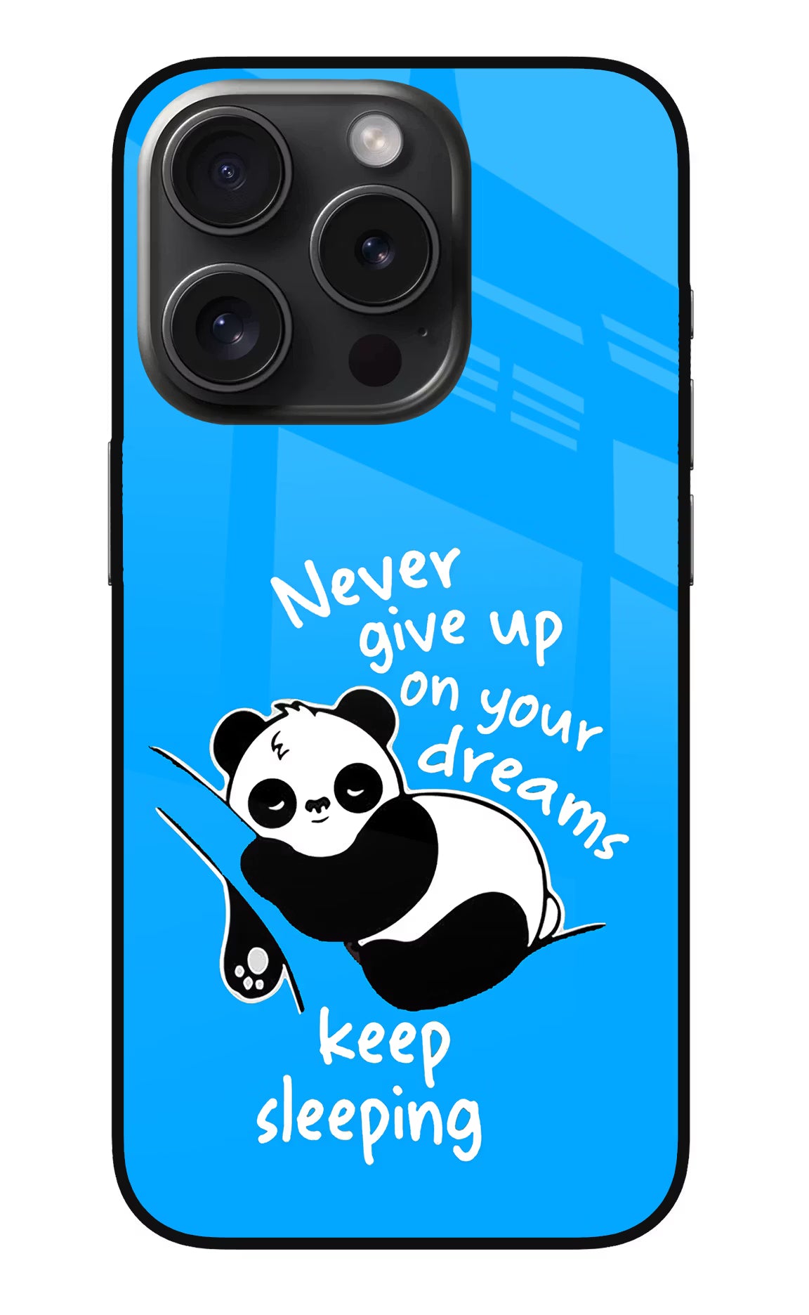 Keep Sleeping iPhone 15 Pro Glass Case Back Cover by Casekaro