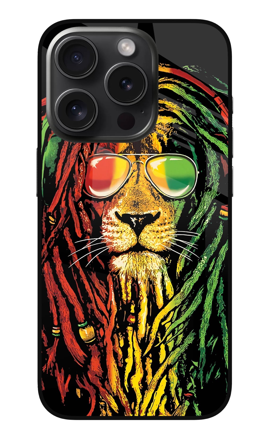 Rasta Lion iPhone 15 Pro Back Cover