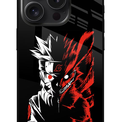 Naruto Two Face iPhone 15 Pro Glass Case Back Cover by Casekaro