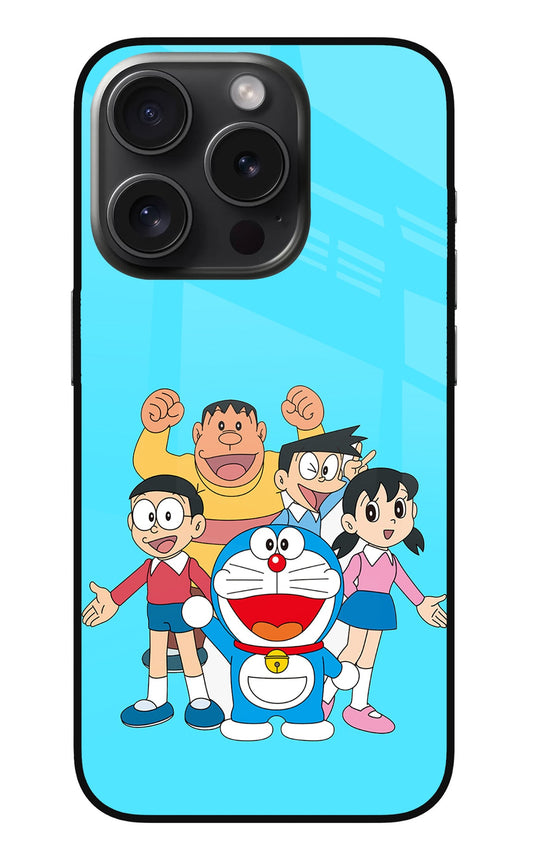 Doraemon Gang iPhone 15 Pro Glass Case