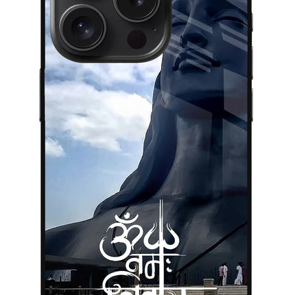 Om Namah Shivay iPhone 15 Pro Glass Case Back Cover by Casekaro