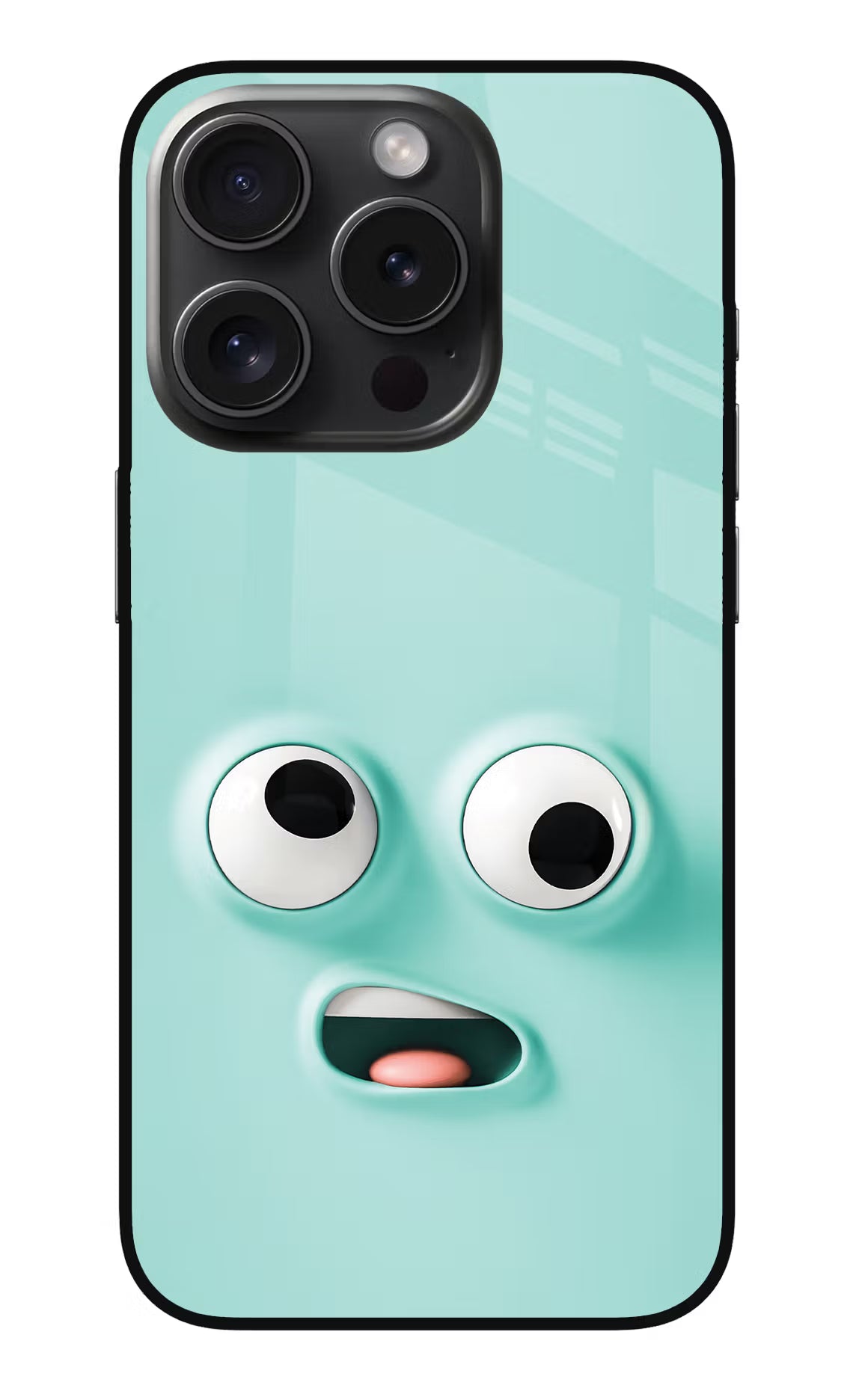 Funny Cartoon iPhone 15 Pro Glass Case Back Cover by Casekaro