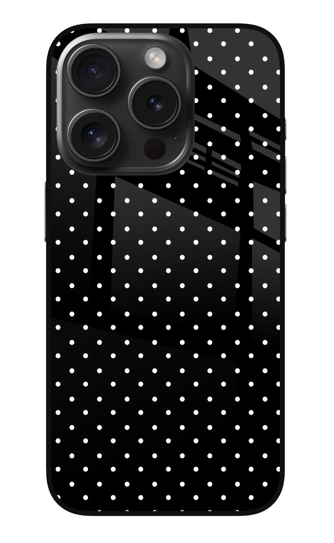 White Dots iPhone 15 Pro Glass Case