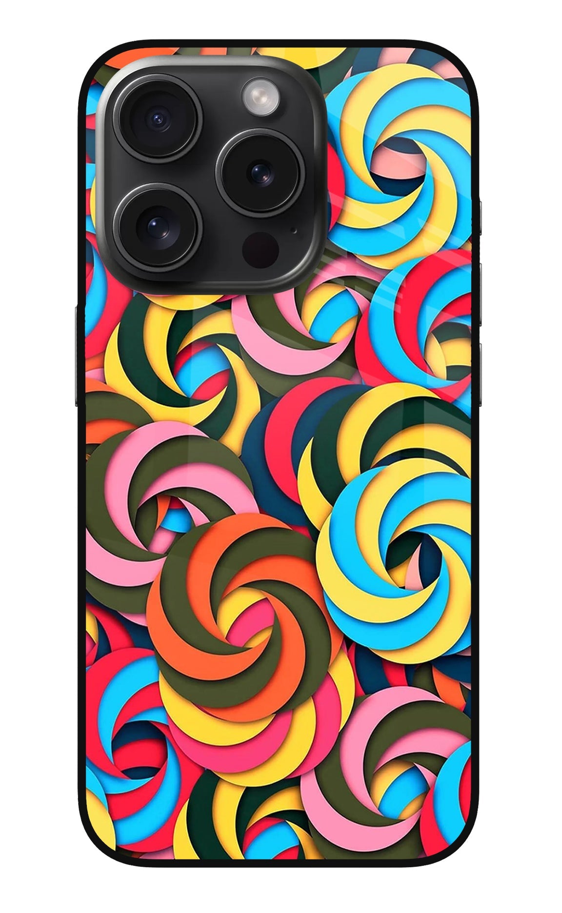 Spiral Pattern iPhone 15 Pro Back Cover