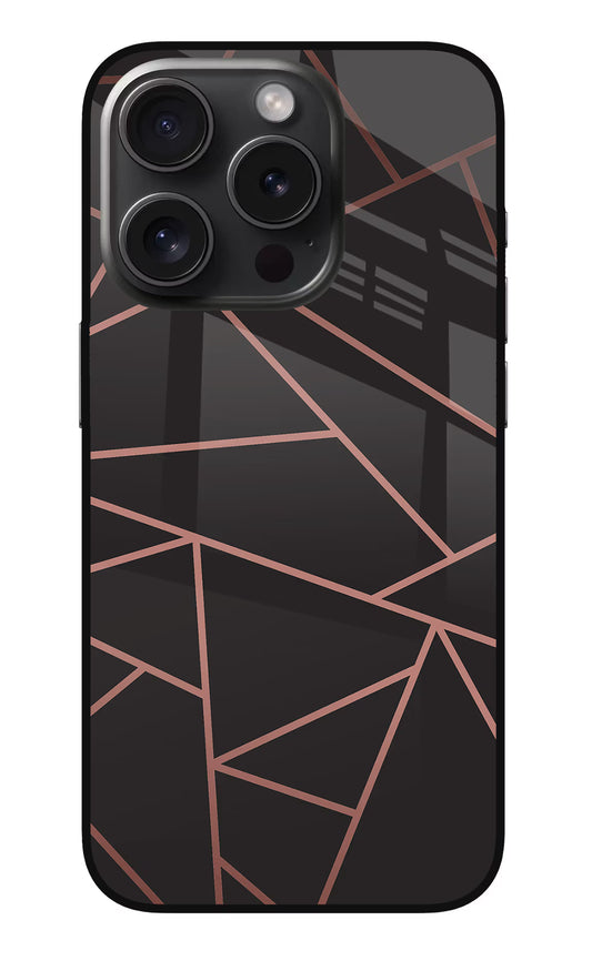 Geometric Pattern iPhone 15 Pro Glass Case