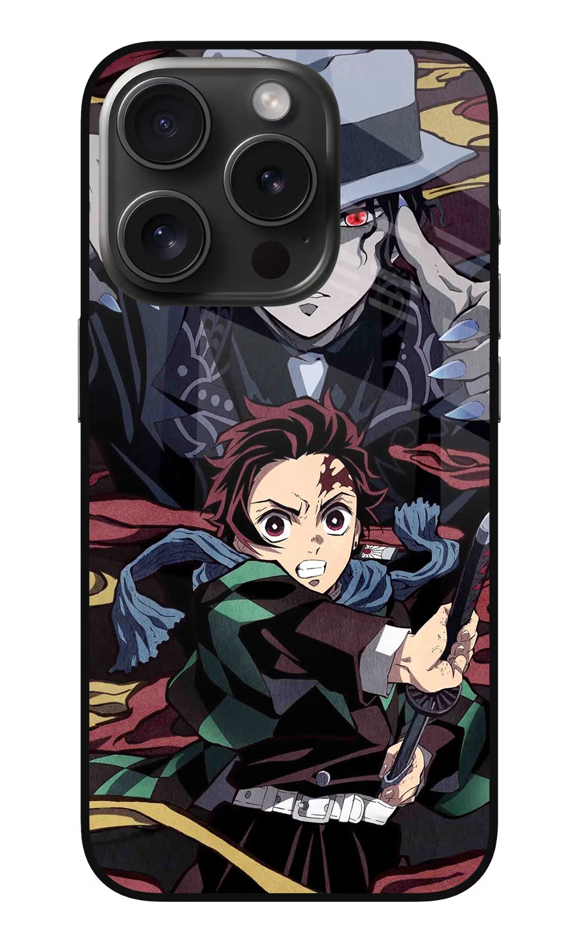 Demon Slayer iPhone 15 Pro Glass Case Back Cover by Casekaro
