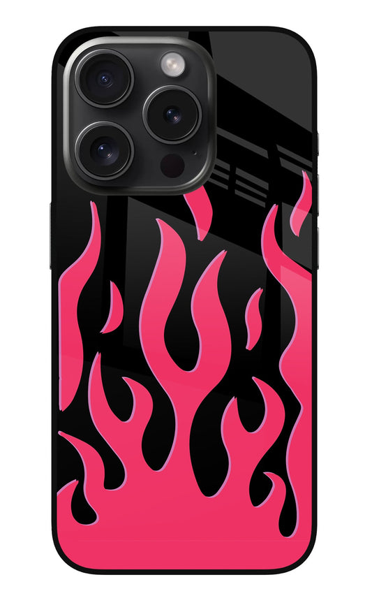 Fire Flames iPhone 15 Pro Glass Case