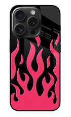 Fire Flames iPhone 15 Pro Glass Case Back Cover by Casekaro