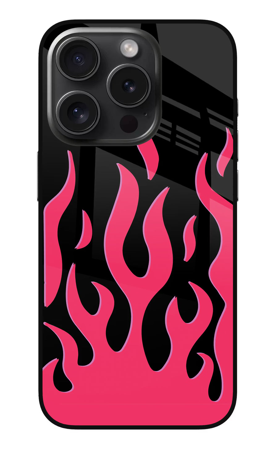 Fire Flames iPhone 15 Pro Back Cover, Metal case