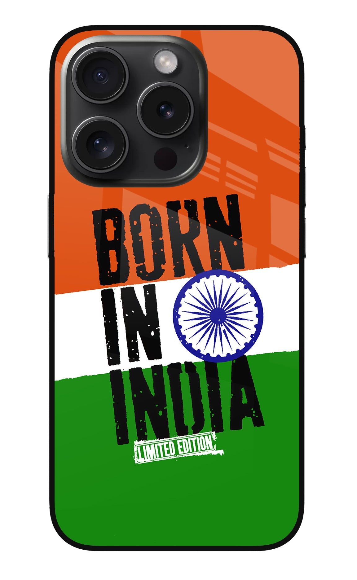 Born in India iPhone 15 Pro Glass Case