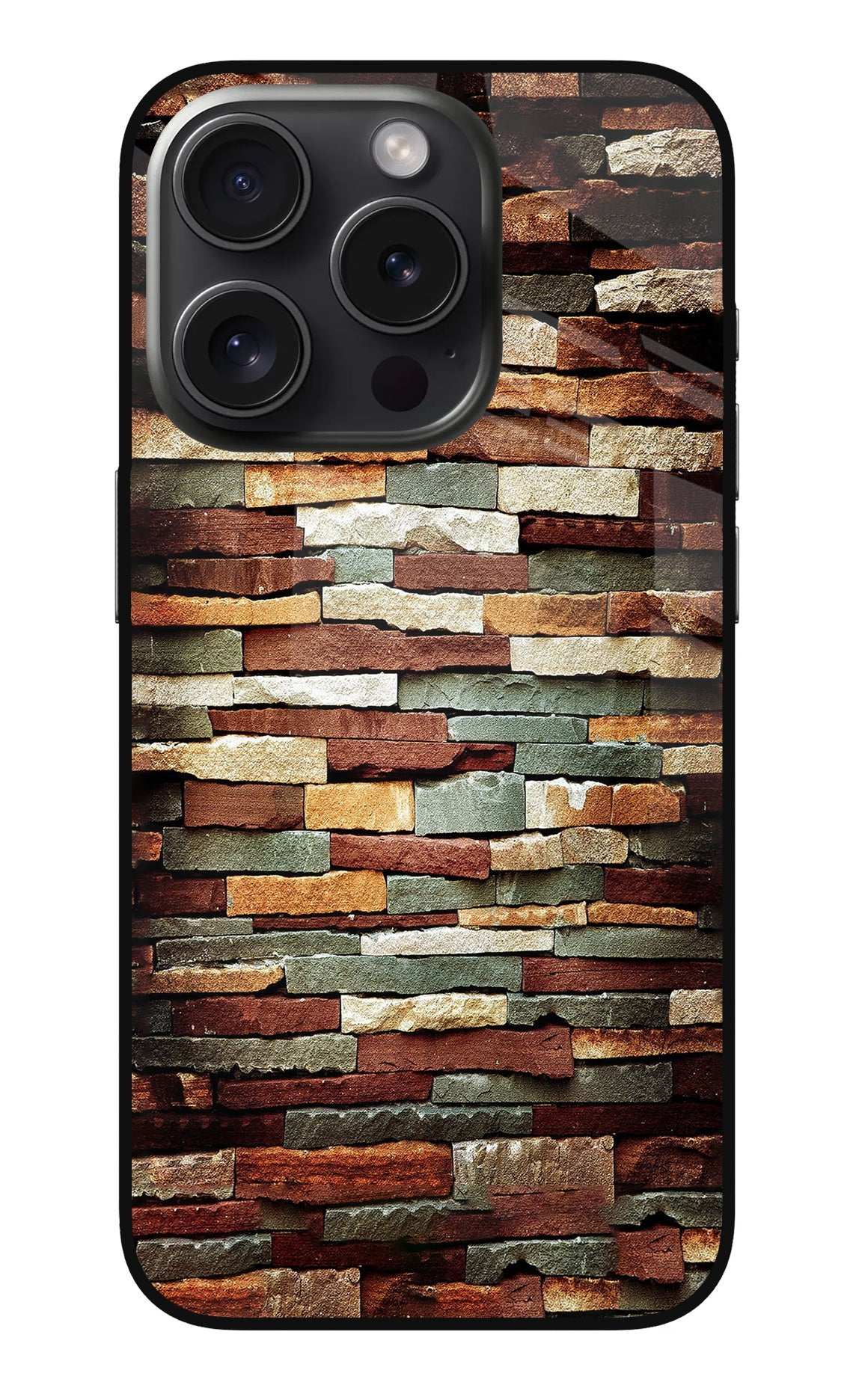 Bricks Pattern iPhone 15 Pro Back Cover