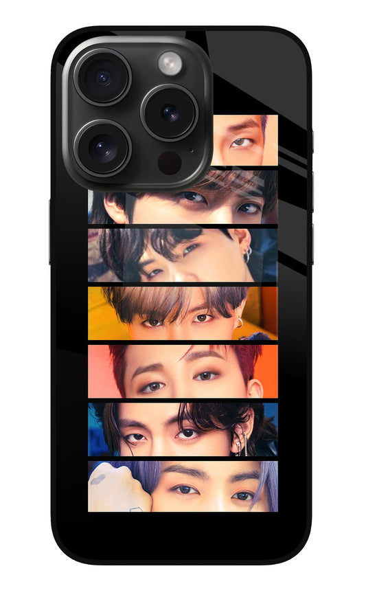 BTS Eyes iPhone 15 Pro Glass Case