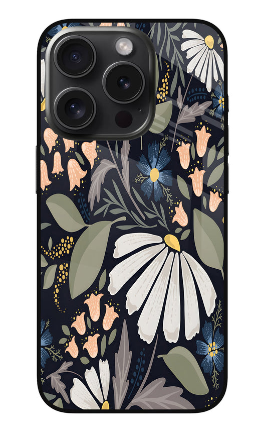 Flowers Art iPhone 15 Pro Glass Case